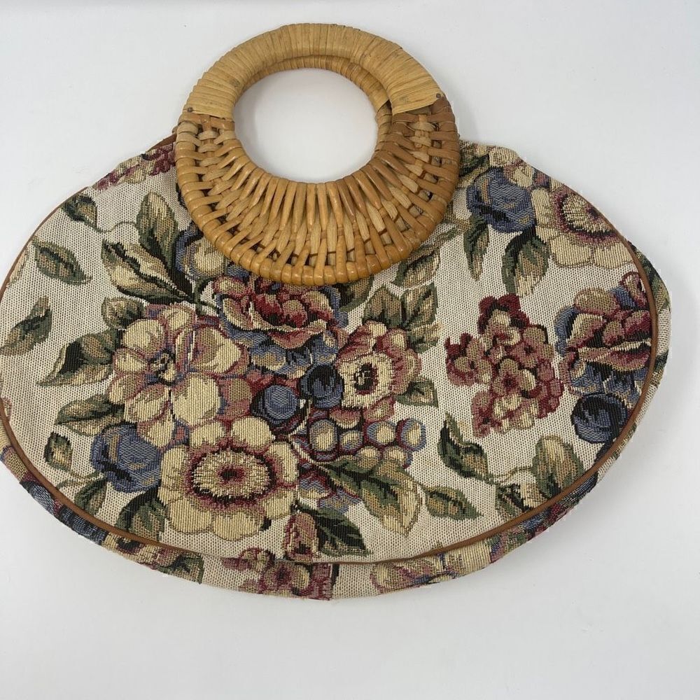 Vintage Sander Bags + More Wicker tapestry bag